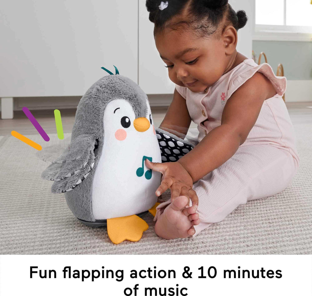 Wobble & Flap Penguin: Musical Tummy Time Buddy for Newborns