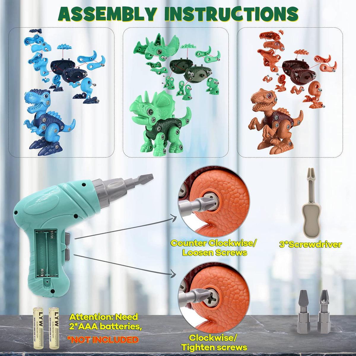 Build a Dinosaur with Electric Drill