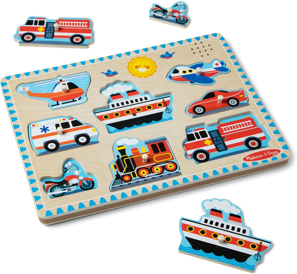 Wooden Mix and Match Vehicle Sound Adventure Puzzle