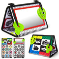 Playful Tummy Time Mirror Toy with Teethers - Delightful High-Contrast Newborn Baby Entertainment for Infants