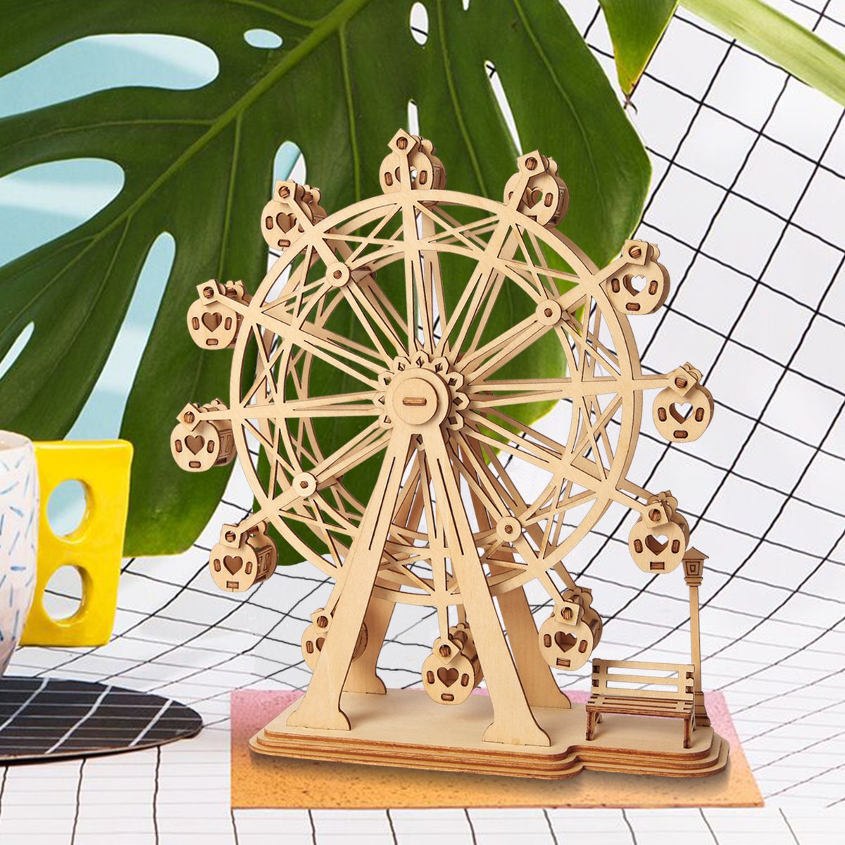 Wooden Ferris Wheel DIY Model Puzzle