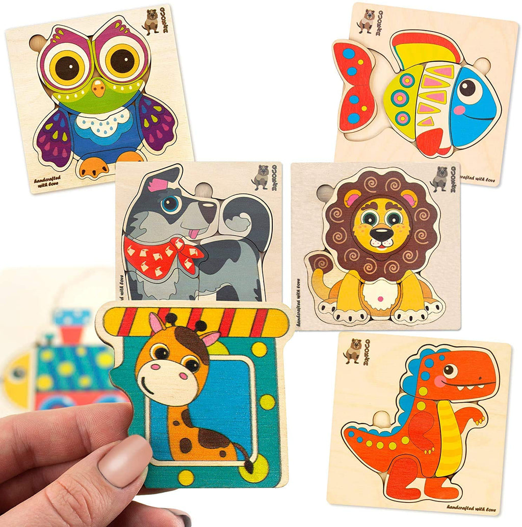 Toddlers Wooden Animal Riddle