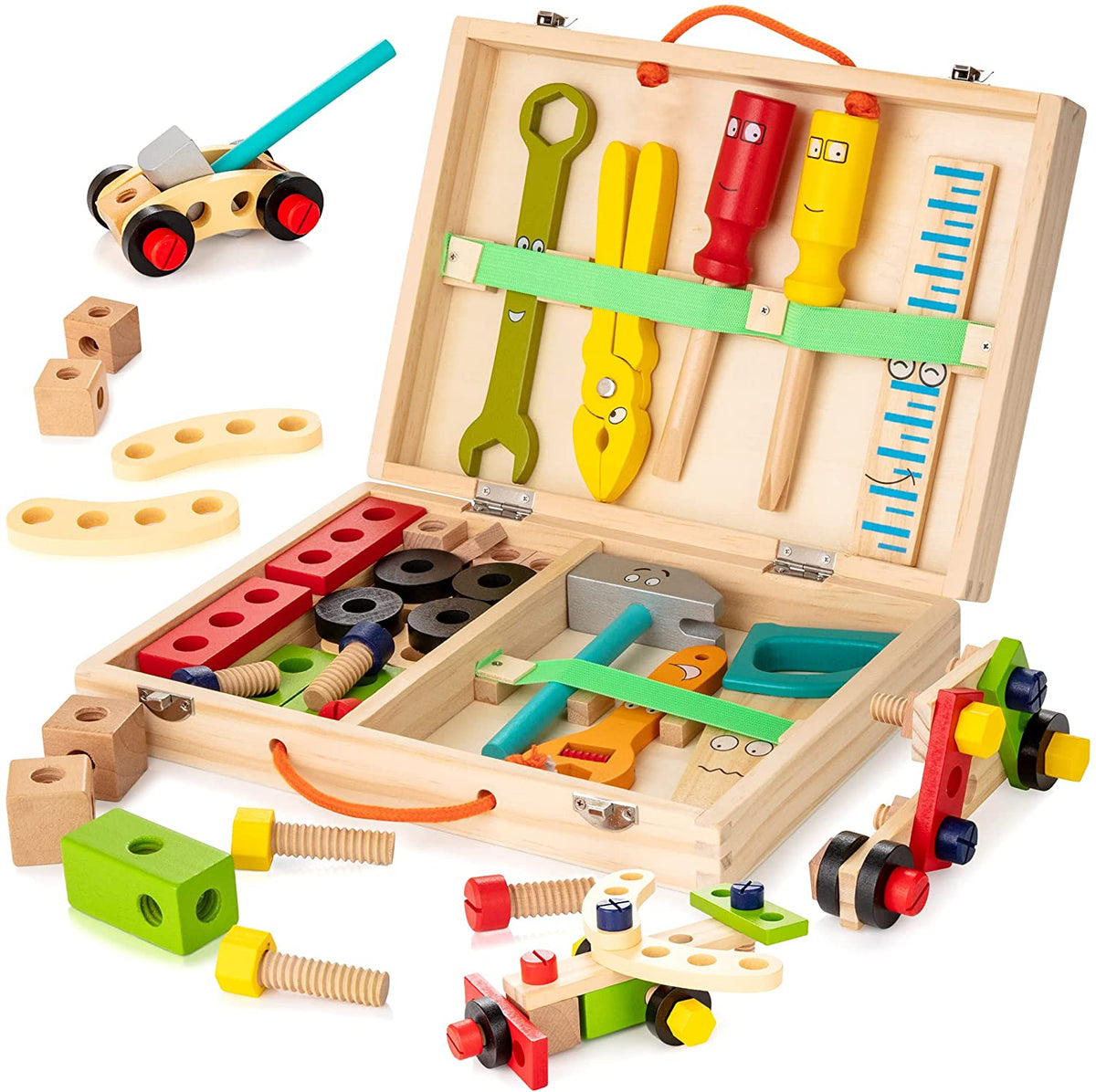 Little Builder Wooden Tool Set STEM Construction Workshop