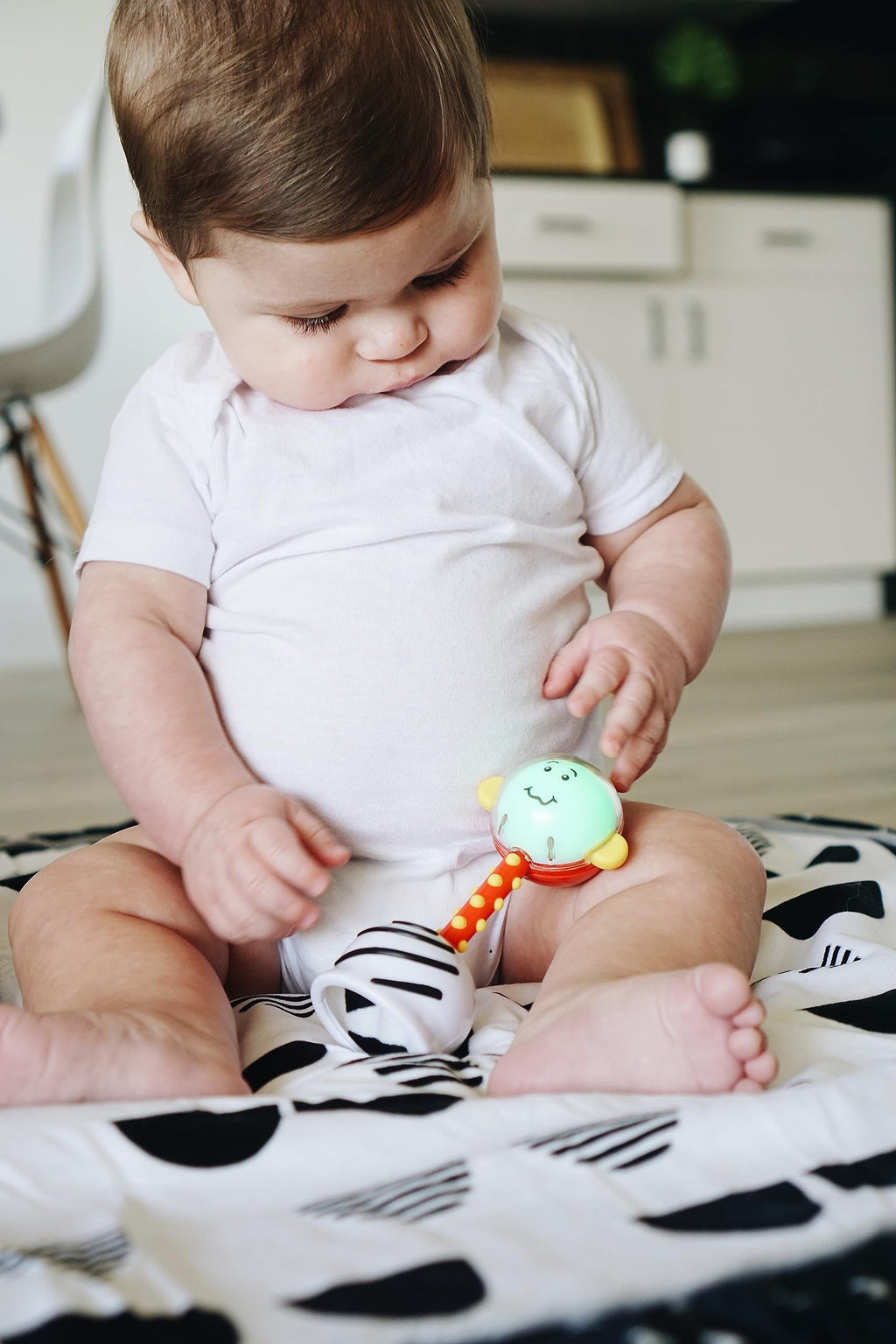 Light-Up Developmental Baby Rattle ,Infants Multi-Activity Toy