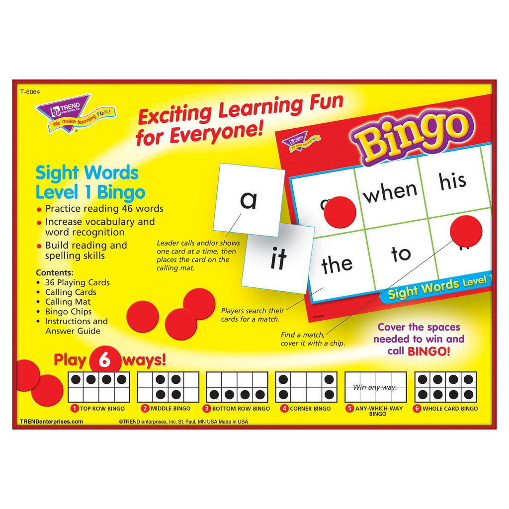 Sight Words Bingo