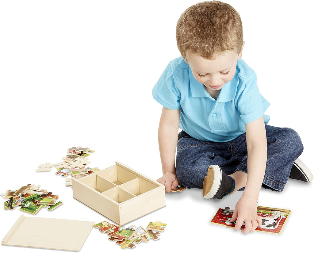 4 Set Wooden Puzzle - The Wonderland Freedom Paradise Jigsaw
