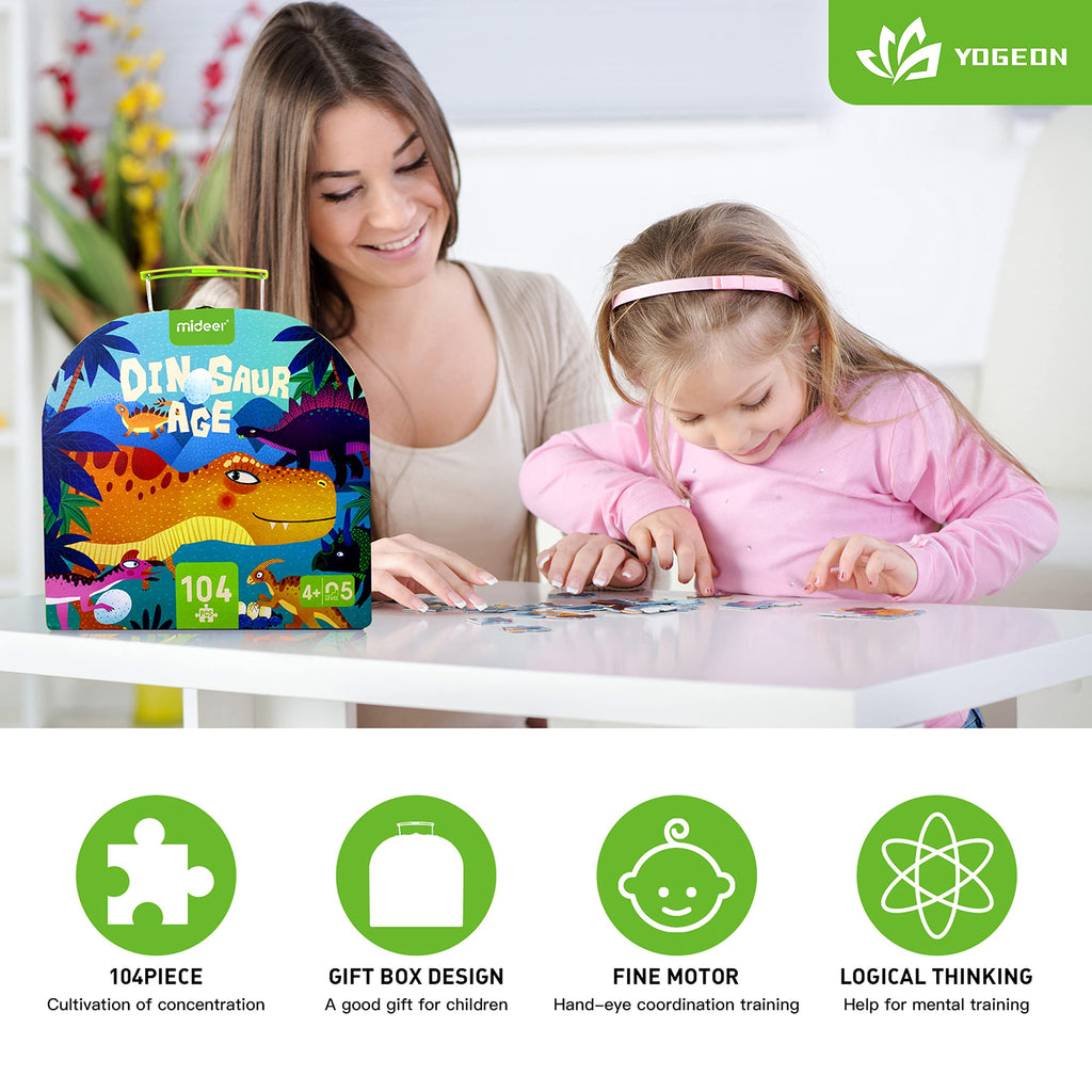 Prehistoric Age Dinosaur Puzzle - 104 Pieces