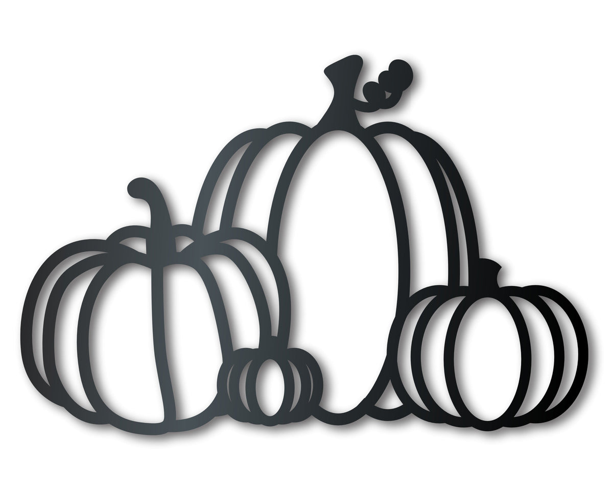 Metal Pumpkins Wall Art | Fall | Indoor Outdoor | Up to 36" | Over 20 Color Options