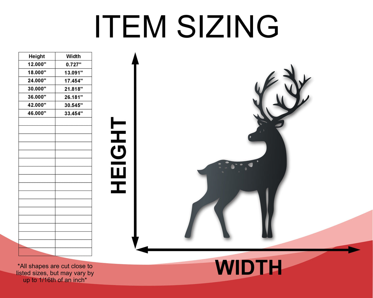Metal Reindeer Family Wall Art | 3 Piece Set | Christmas Winter Holiday | Indoor Outdoor | Up to 36" | Over 20 Color Options
