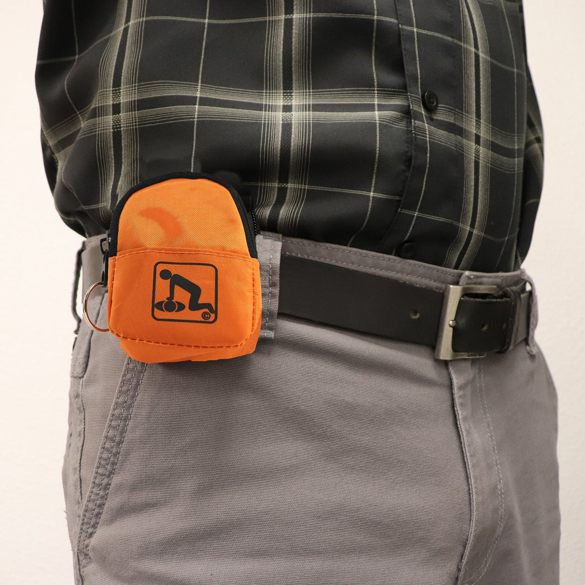 CPR Orange Beltloop Keychain Backpack with Faceshield, Gloves, and Cleansing Wipes