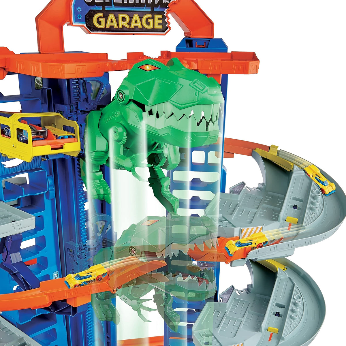 T-Rex Ultimate Hot Wheels Car Garage Over 3 Feet Tall!