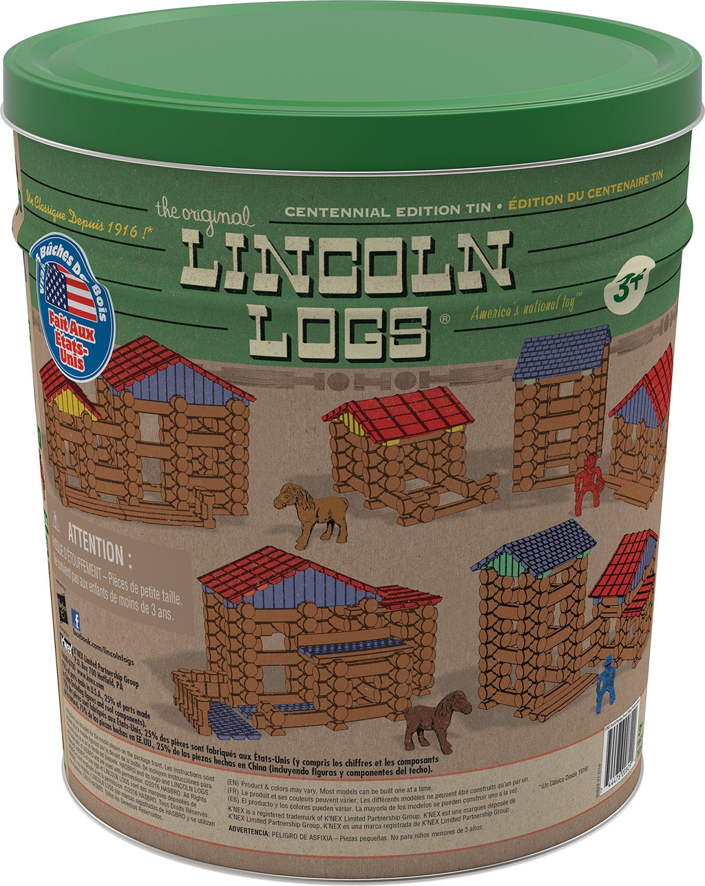 Retro American Wooden Builder Logs