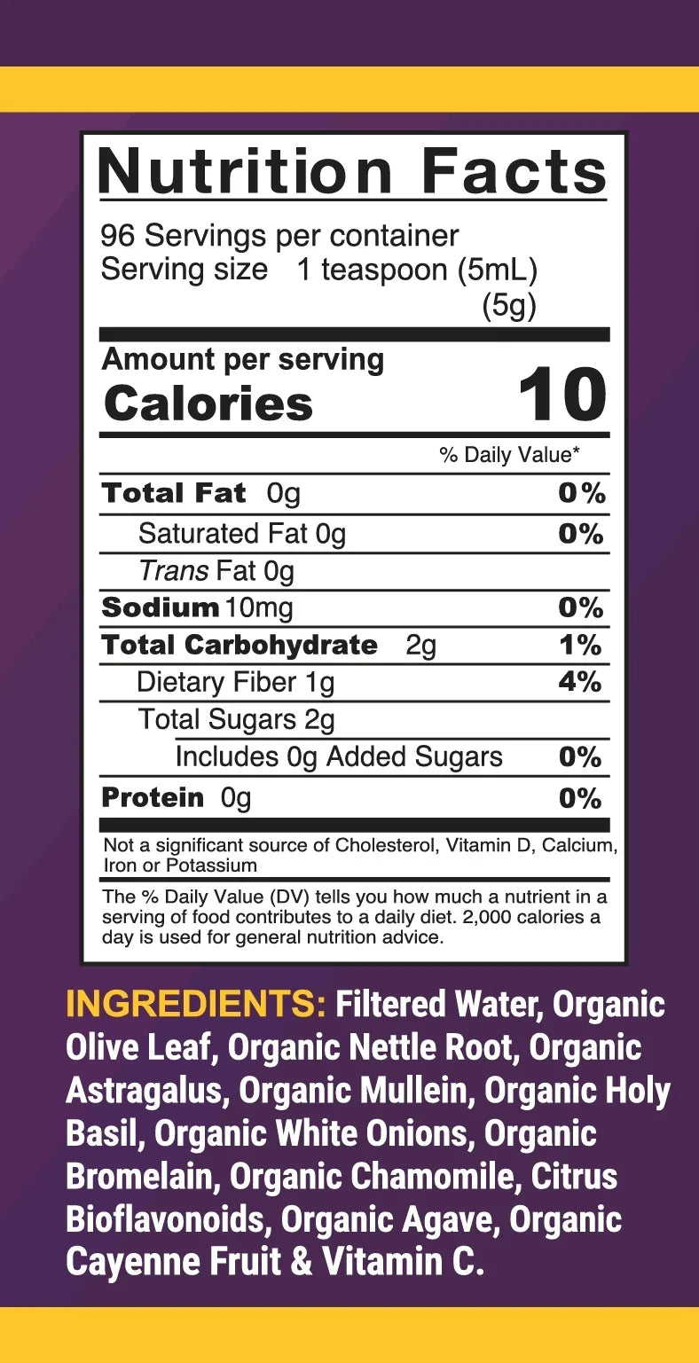 Organic Natural Allergy Relief Formula. Livingston Natural Herbal Labs 16 fl oz