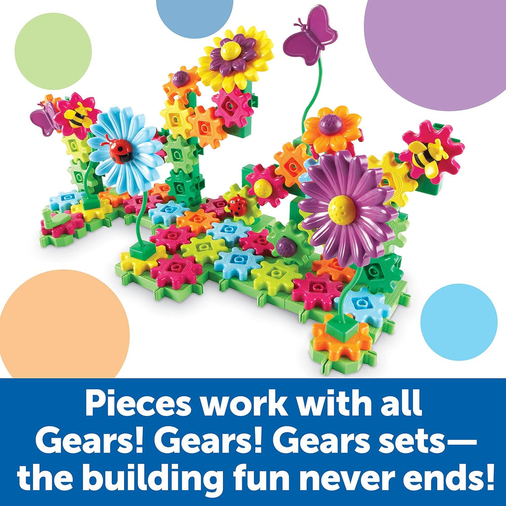 Blooming Garden Gear Builder STEM Construction Set 116 Piece Flower Building Toy for Kids Ages 4+ Creative Engineering Learning Kit