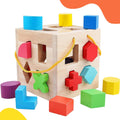 Drop Match Learn Wooden Shape Sorter for Toddlers Ages 2+