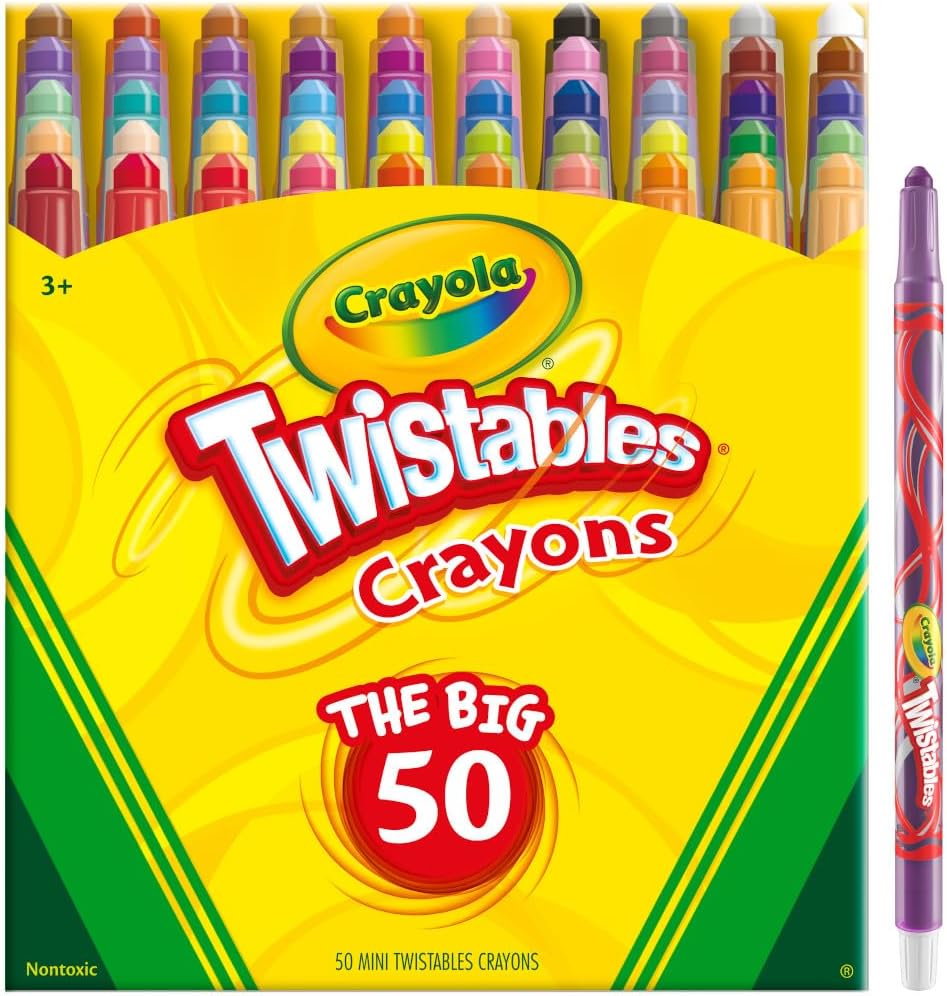 Twist Color Create Mini Crayons for Kids Ages 3+ 50 Pack