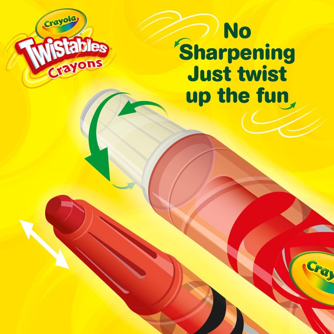 Twist Color Create Mini Crayons for Kids Ages 3+ 50 Pack
