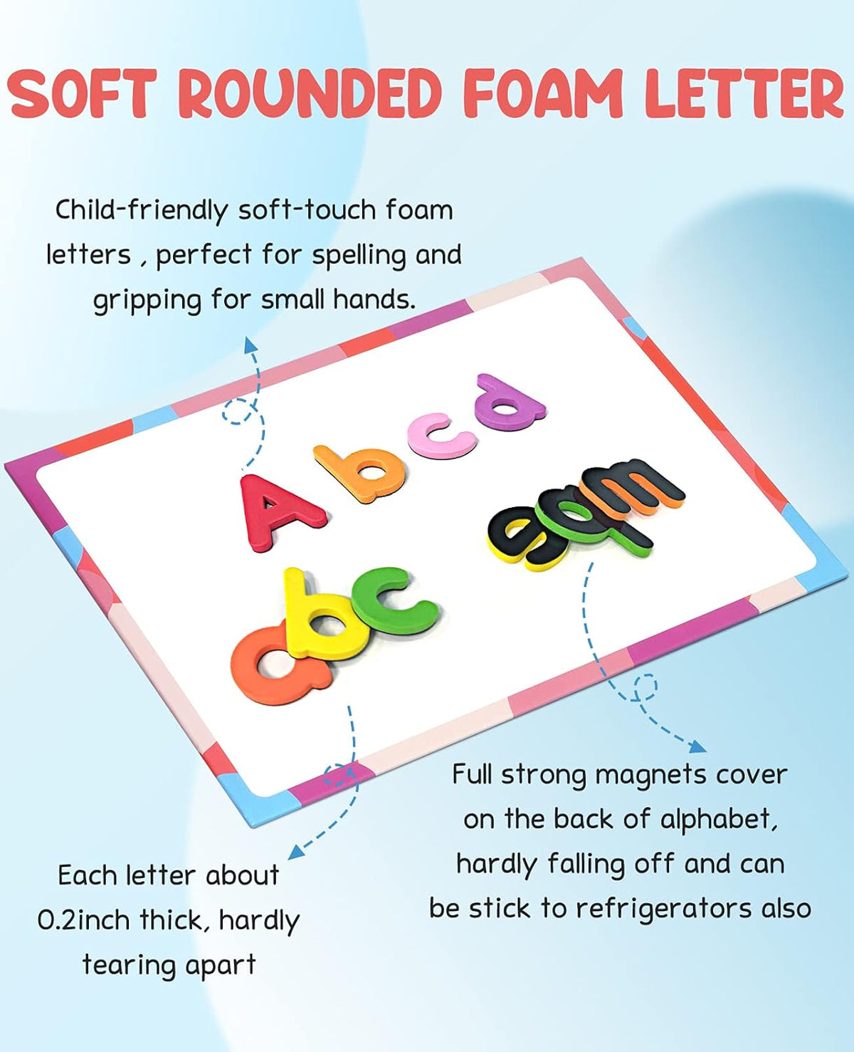 Spell Build Imagine Magnetic Alphabet Learning Set for Kids Ages 3+