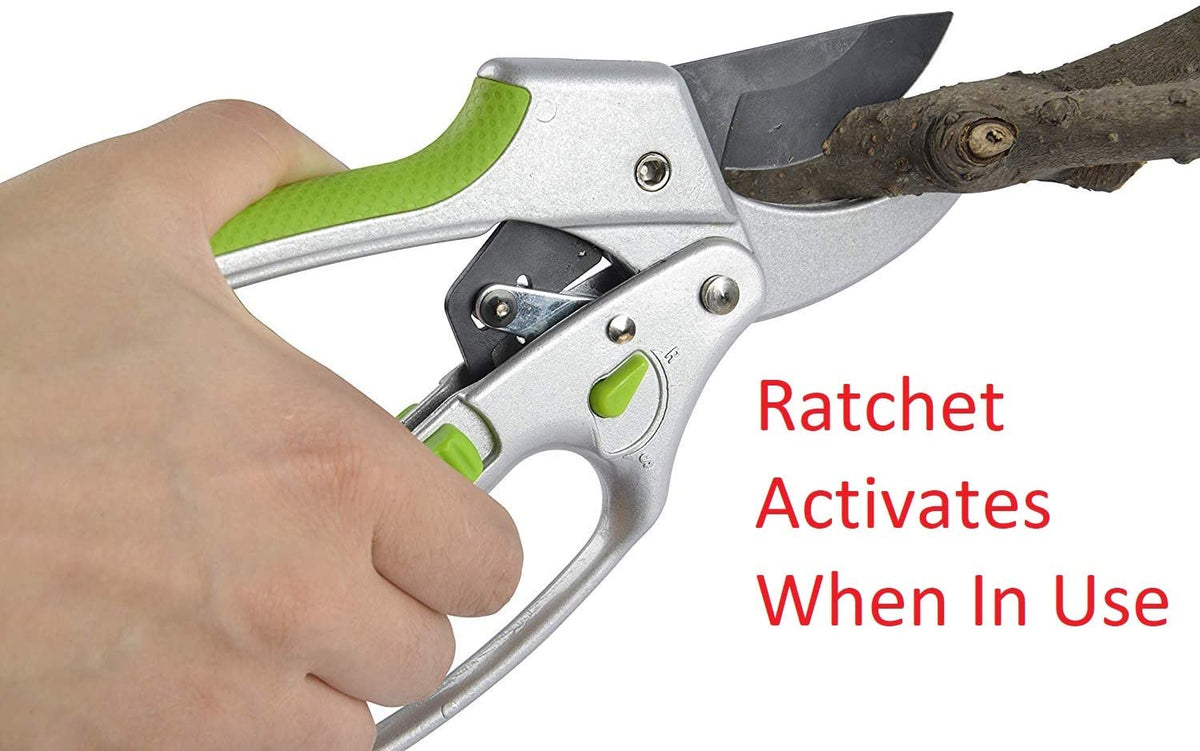 2-in-1 Garden Ratchet Pruning Shears Clippers