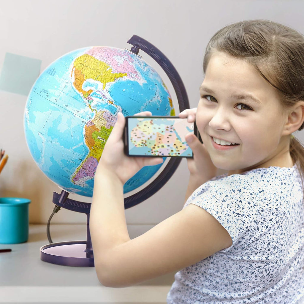 Discover the World Interactive STEM Globe: Smart Interactive World Globe with LED Constellations & Learning App