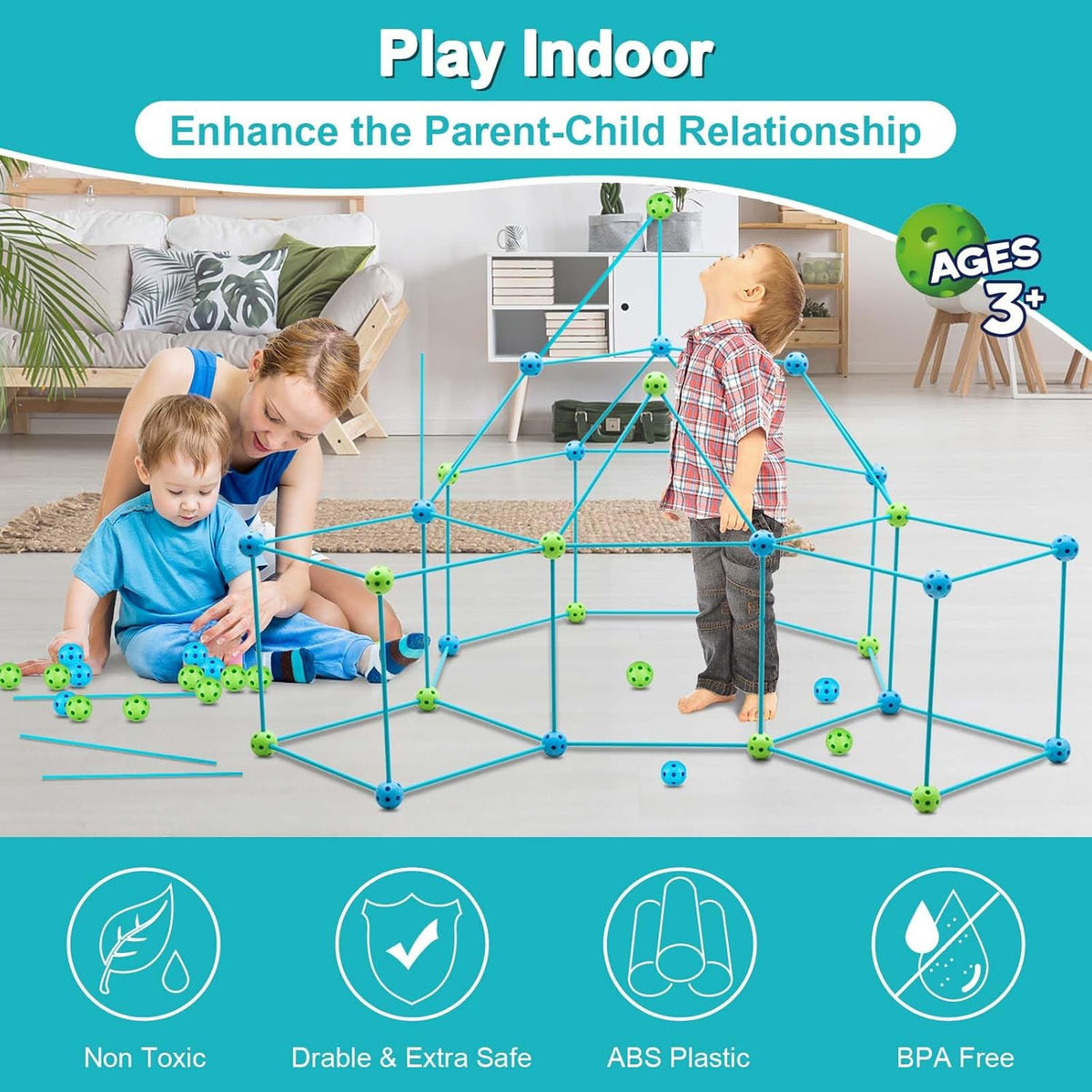 Ultimate Fort Builder Kit for Kids STEM Building Adventure Set