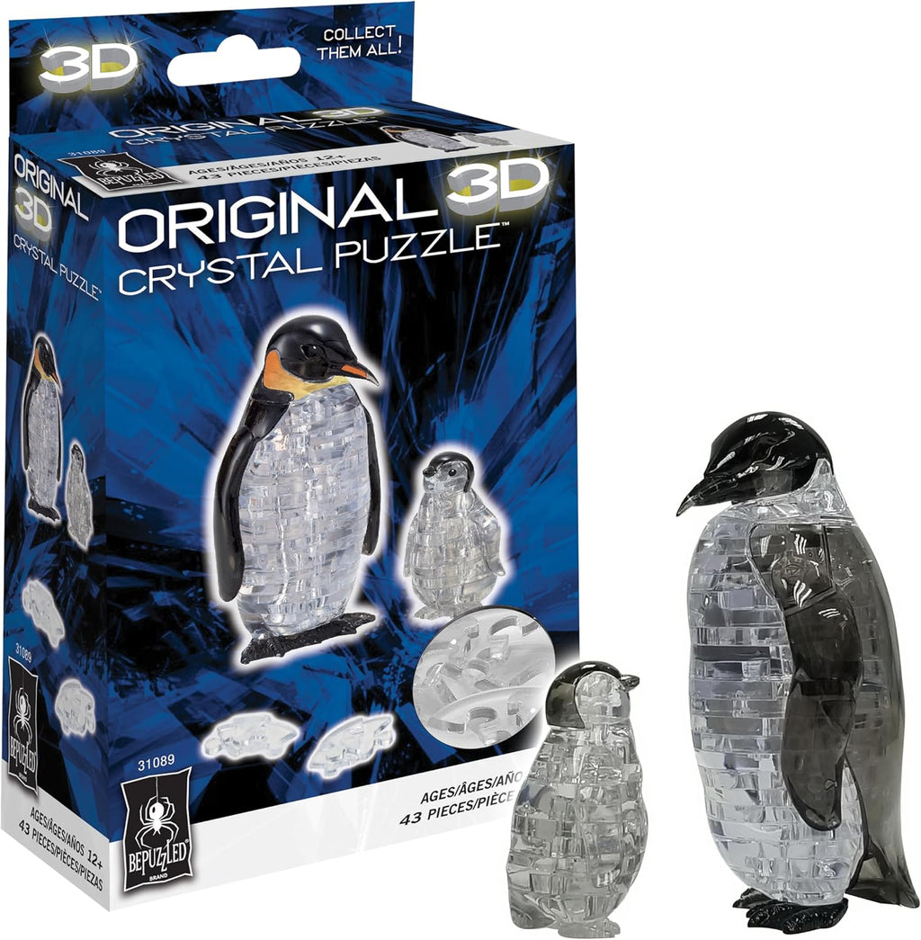 Crystal Penguin 3D Puzzle That Becomes a Beautiful Keepsake for Ages 12+