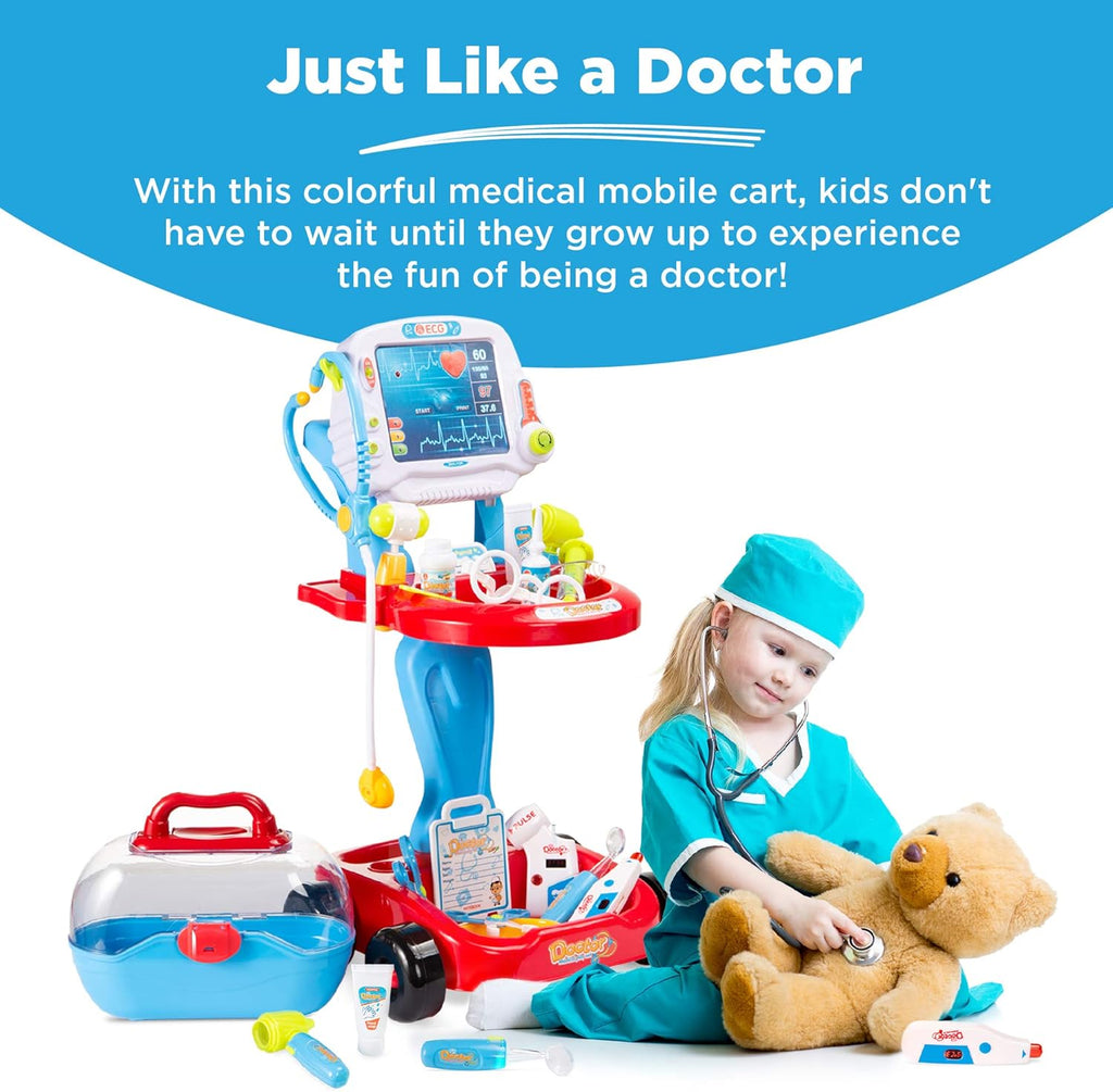 Future Little Doctors Medical Adventure Station with 17 Piece Doctor Kit for Kids Ages 3 and Up