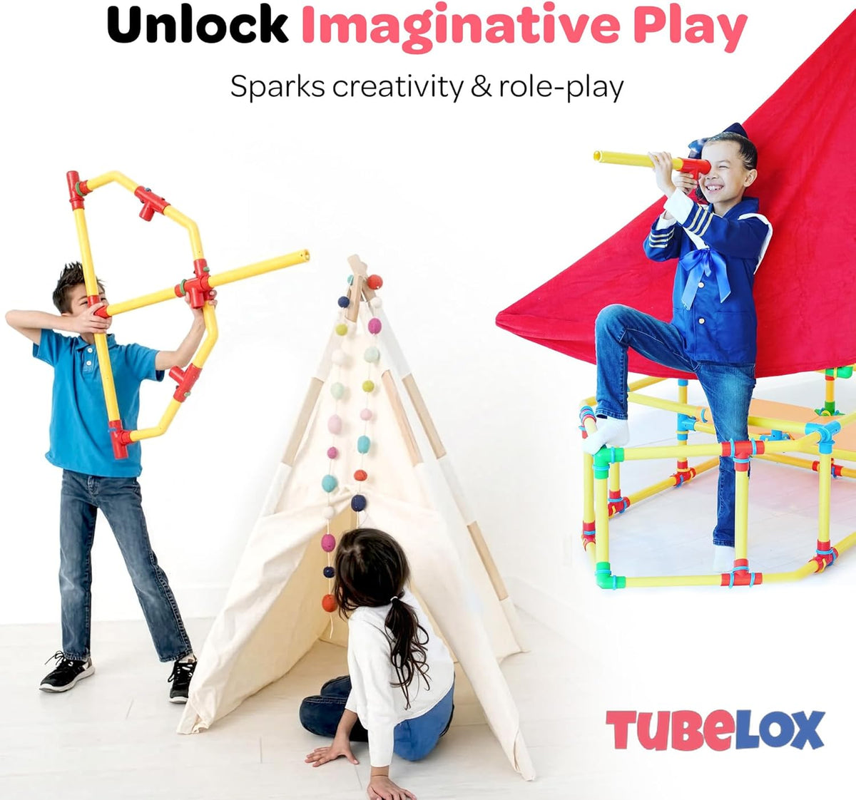 Build Dream Forts STEM Life Size Construction Set with 220 Pieces