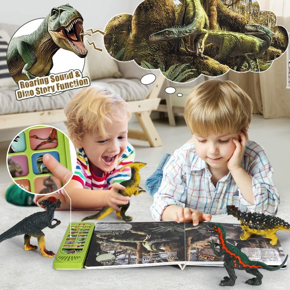 Ultimate Dinosaur Adventure Play Set with Interactive Sound Book 12 Dino Figures