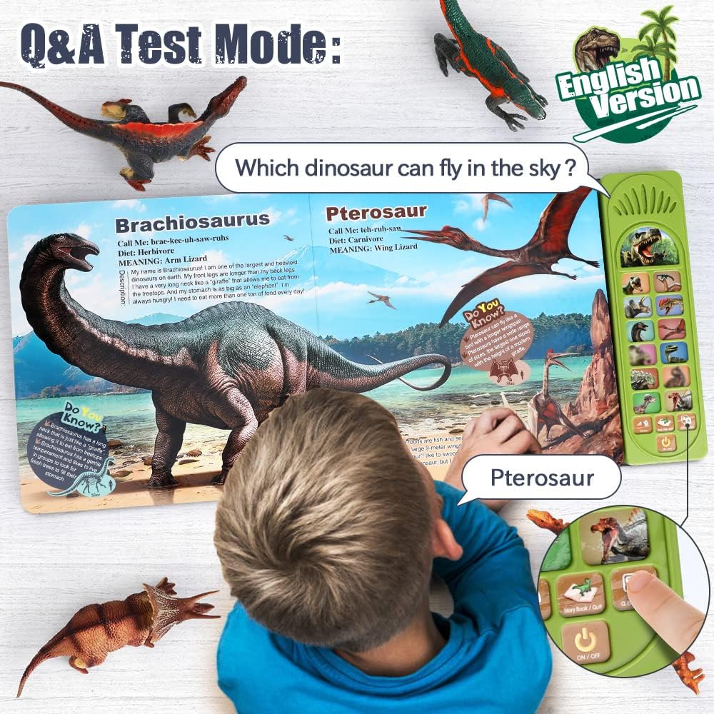 Ultimate Dinosaur Adventure Play Set with Interactive Sound Book 12 Dino Figures