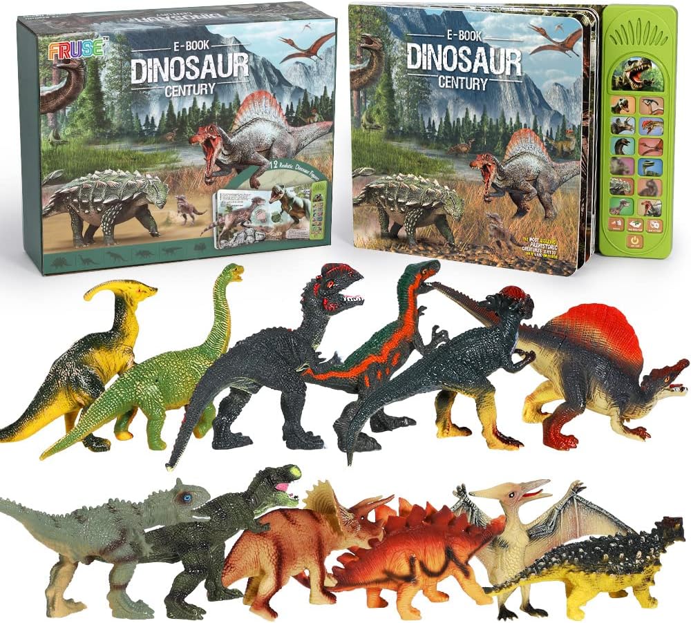 Ultimate Dinosaur Adventure Play Set with Interactive Sound Book 12 Dino Figures