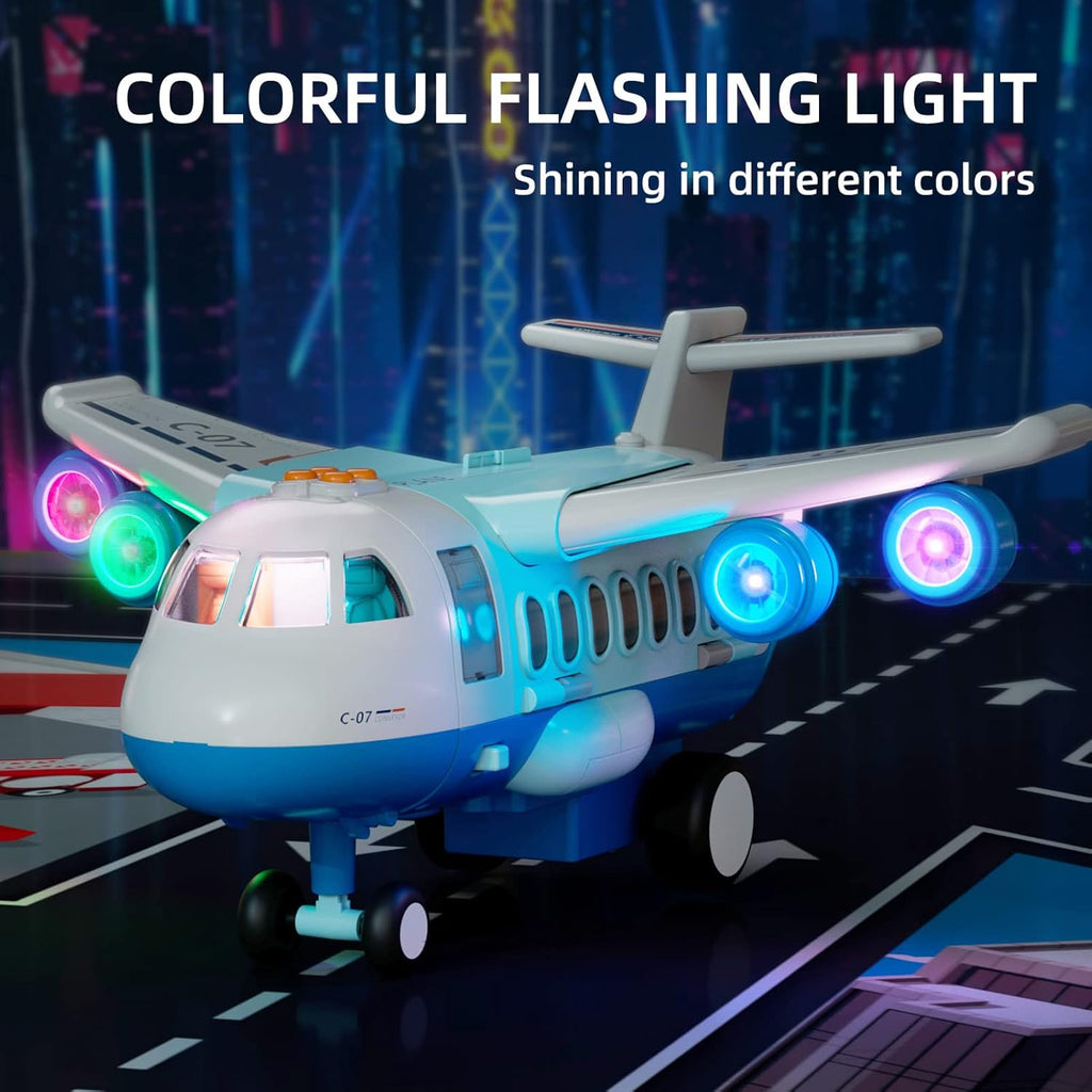 Sky Explorer Cargo Airplane Adventure with Lights, Sounds & Construction Vehicle Play Set