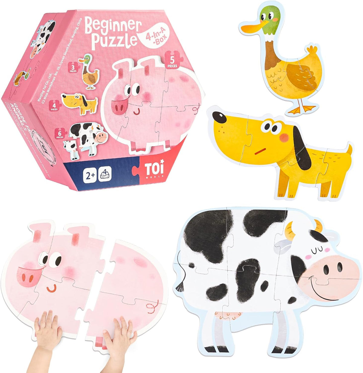 Happy Farm Friends First Puzzle Adventure Giant Learning Jigsaw Set for Curious Toddlers