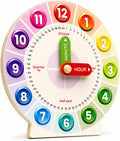 Tick Tock Learn Wooden Teaching Clock for Kids Ages 4+