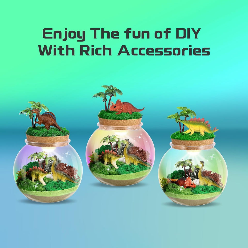 Dino Discovery Lab, Dinosaur Terrarium Kit with LED Night Light