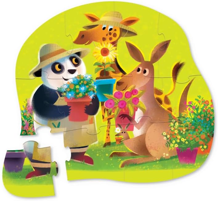Animal Friends Big Floor Puzzle – 12 Piece Educational Puzzle for Toddlers Ages 2+