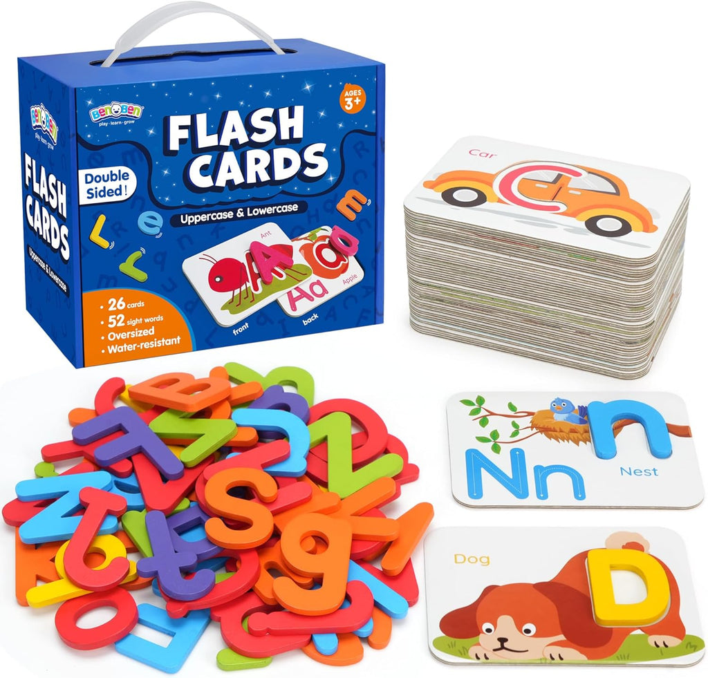 My First ABC Adventure Wooden Flash Cards & Letter Matching Learning Kit