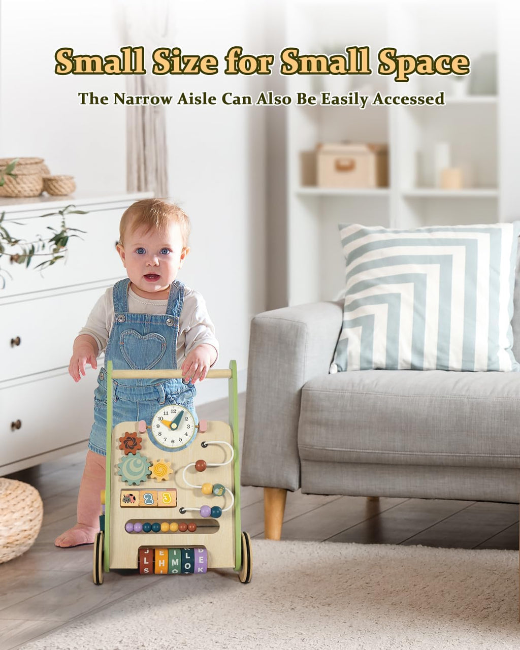 Wooden Push and Pull Multiple Activities Learning Center – Perfect Gift For New Walkers