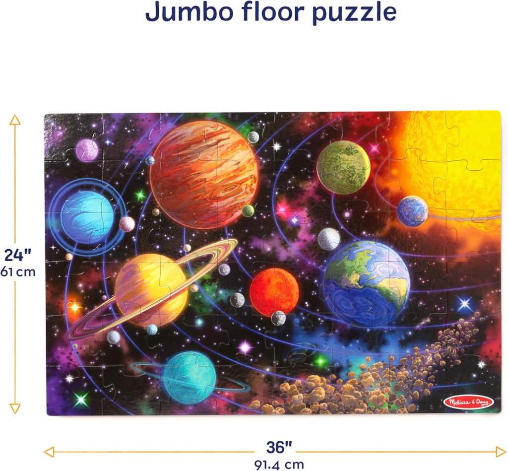 Piece Together the Solar System Jumbo Floor Puzzle for Kids Ages 3+