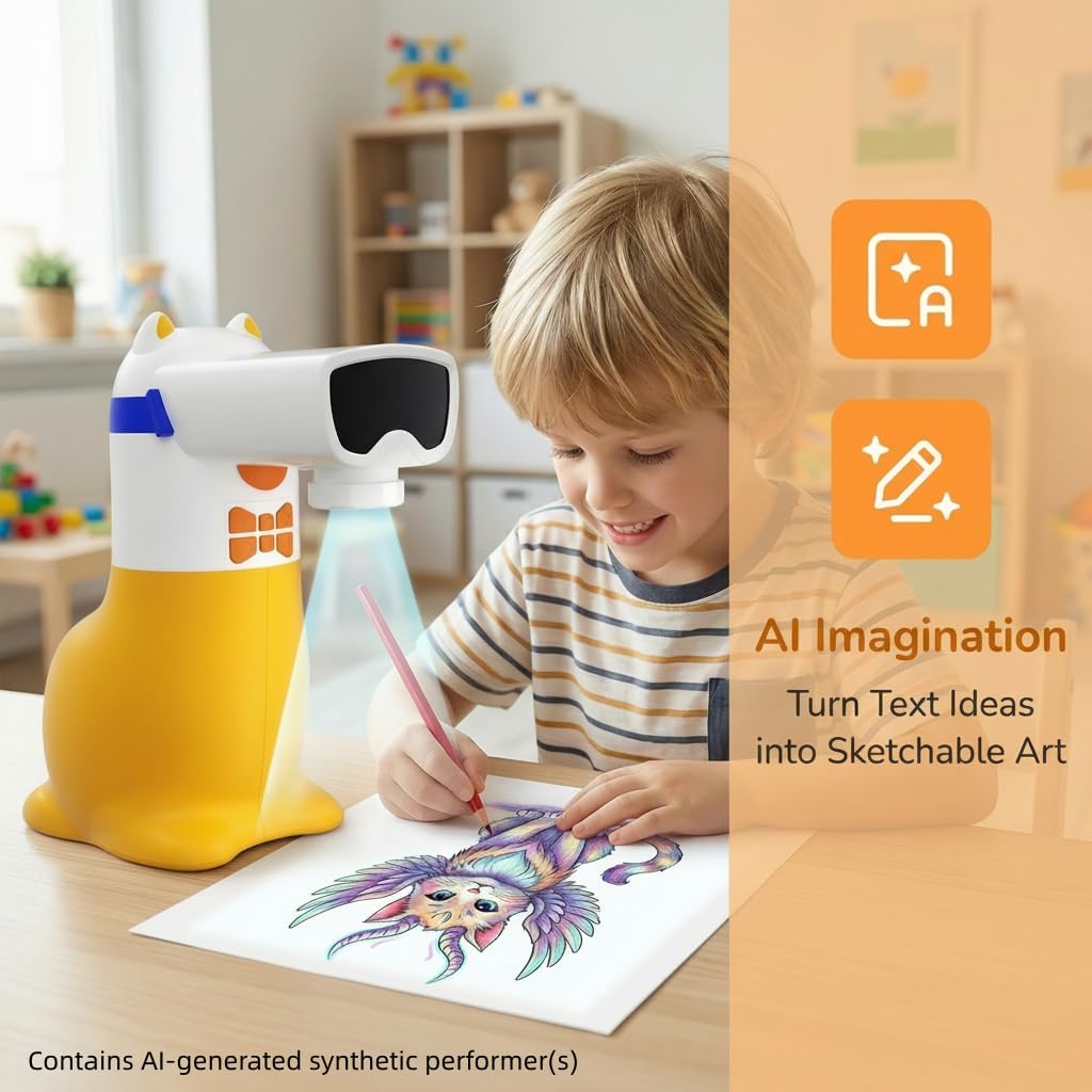 AI Drawing Projector for Kids Ages 5–12 Learn to Draw & Trace