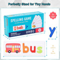 Little Spellers ABC Word Builder Wooden Letter Matching Game with 52 Wooden Letters 56 Word Cards for Kids Ages 3 to 6