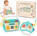 Tiny Tunes Musical Set Baby Music Player and Light Up Tambourine for Toddlers 1 to 3 Sensory Learning Toy 12 Months Plus
