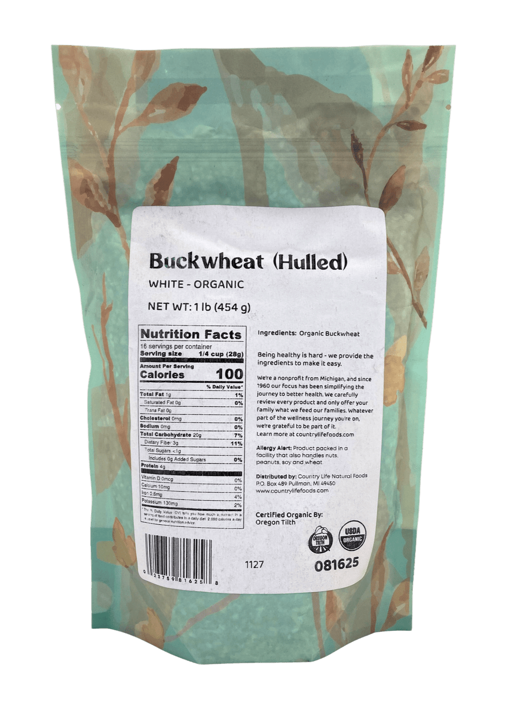 Buckwheat, White, Hulled, Organic