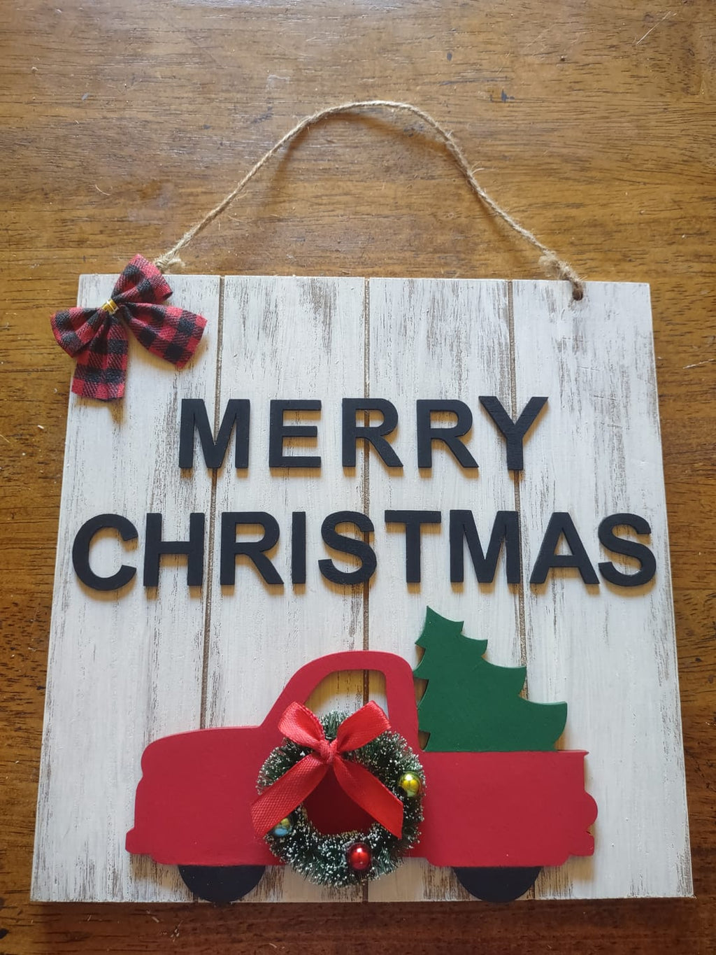 Unfinished Wood Christmas Tree Car Truck Silhouette - Craft- up to 46" DIY