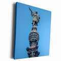 3dRose Spain, Barcelona, Christopher Columbus monument - Museum Grade Canvas Wrap (cw_227934)