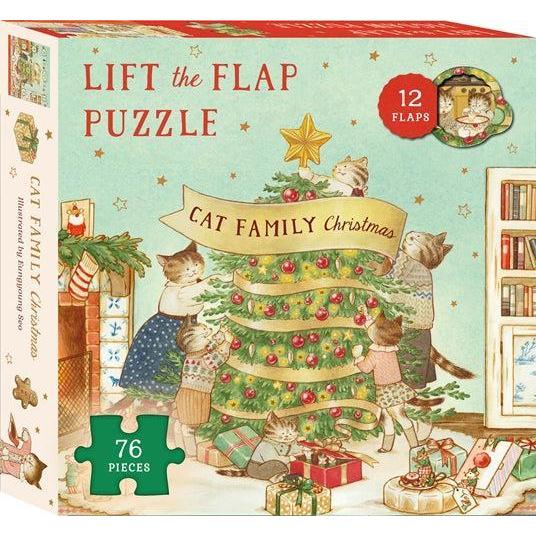 Cat Family Christmas 76 Piece "Lift the Flap" Jigsaw Puzzle Kaddo