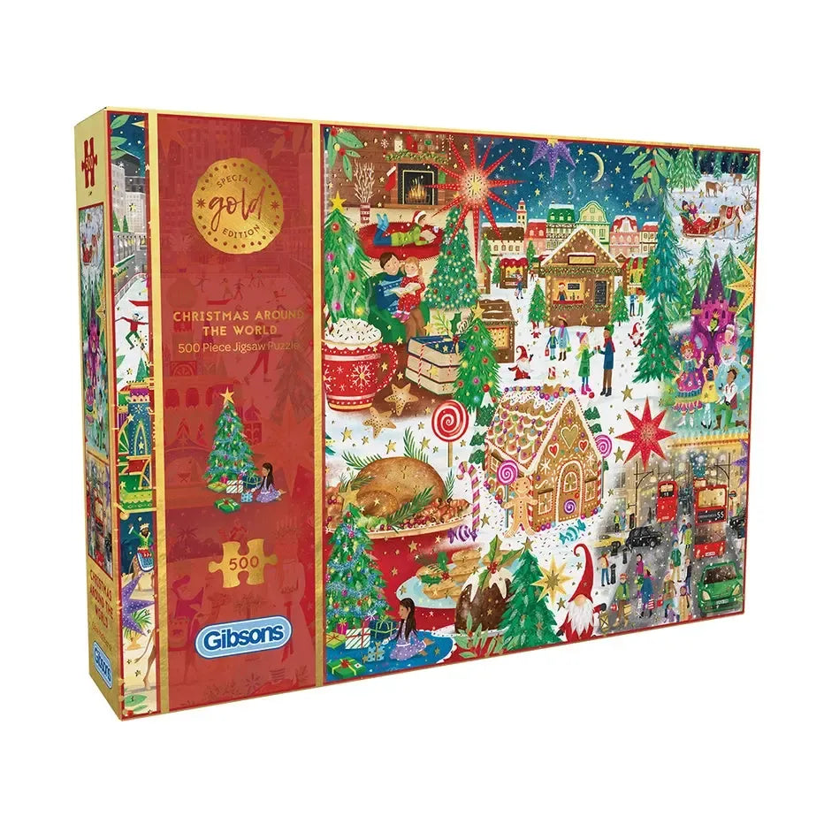 Christmas Around the World 500 Piece Jigsaw Puzzle Gibsons