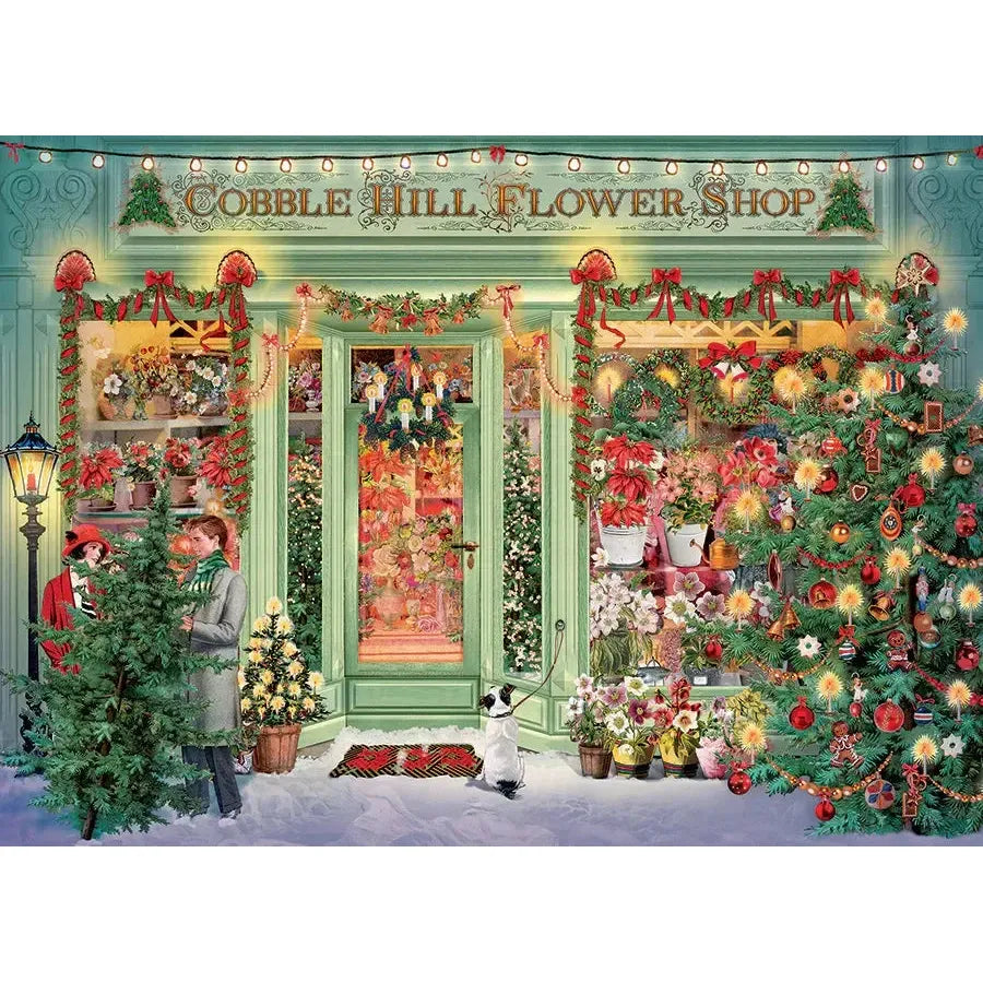 Christmas Flower Shop 1000 Piece Jigsaw Puzzle Cobble Hill