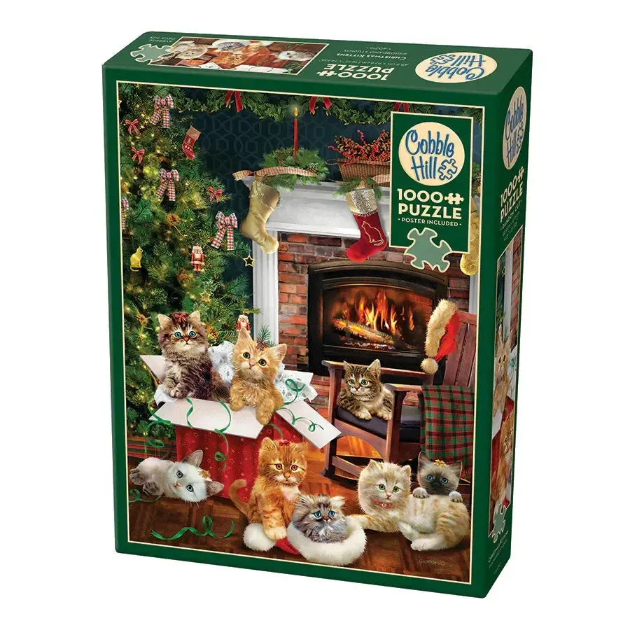 Christmas Kittens 1000 Piece Jigsaw Puzzle Cobble Hill