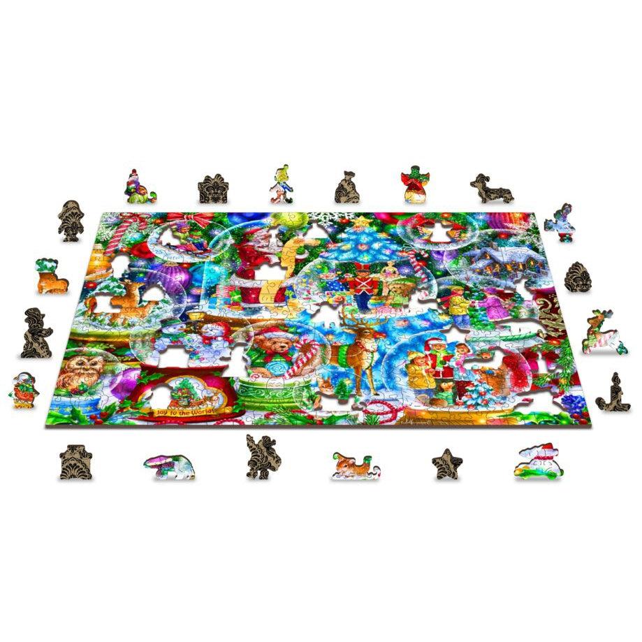 Christmas Snowballs 505 Piece Wood Jigsaw Puzzle Wooden City